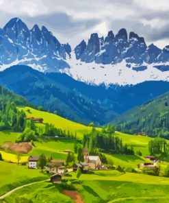 Aesthetic Dolomite Mountains Paint By Numbers