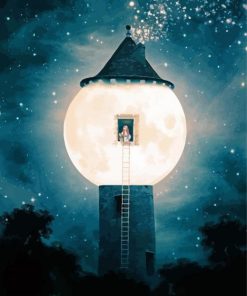 Aesthetic Moon Tower Paint By Numbers