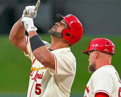 Albert Pujols Baseball Player Paint By Numbers