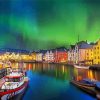 Alesund With Aurora View Paint By Numbers