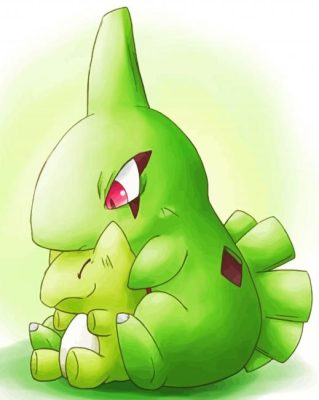 Anime Pokemon Larvitar Paint By Numbers