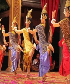 Asia Cambodia Dancers Paint By Numbers