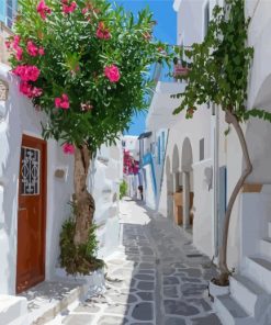 Beautiful Paros Island Paint By Numbers