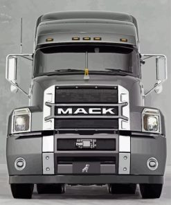 Black And White Mack Truck Paint By Numbers