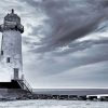 Black And White Talacre Lighthouse Paint By Numbers