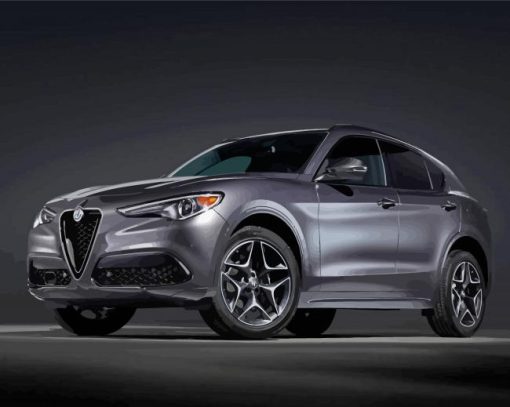 Black Stelvio Alfa Romeo Car Paint By Numbers