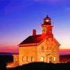 Block Island Lighthouse At Sunset Paint By Numbers