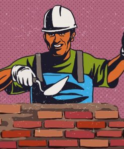 Brick Worker Pop Art Paint By Numbers