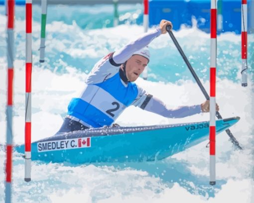 Cameron Smedley Canoe Slalom Paint By Numbers