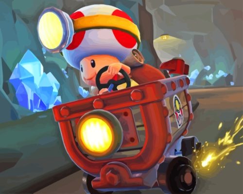 Captain Toad Mario Kart Paint By Numbers