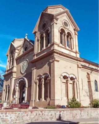 Cathedral In Santa Fe New Mexico Paint By Numbers