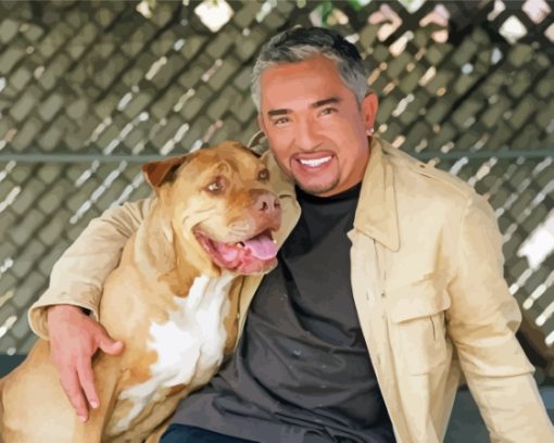 Cesar Millan Mexican Dog Trainer Paint By Numbers