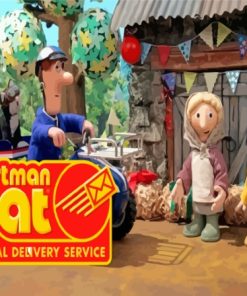 Characters From Postman Pat Paint By Numbers