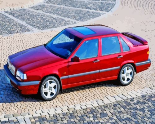 Classic Volvo 850 Red Car Paint By Numbers