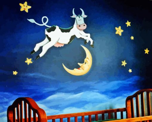 Cow Jumped Over Moon Paint By Numbers