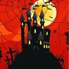 Creepy Halloween Castle Moonlight Paint By Numbers