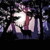 Deer In Moonlight Paint By Numbers