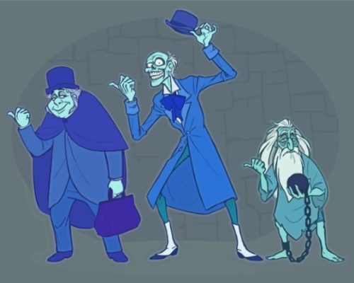 Disney Hitchhiking Ghosts Haunted Mansion Paint By Numbers