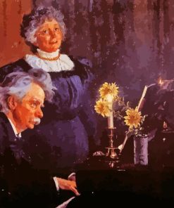 Edvard Grieg Accompanying His Wife Peder Severin Paint By Numbers