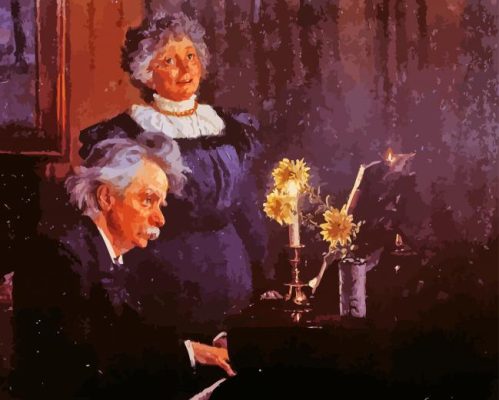 Edvard Grieg Accompanying His Wife Peder Severin Paint By Numbers