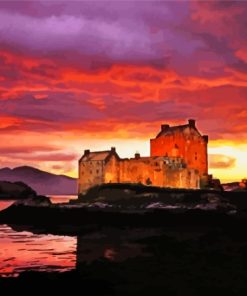 Eilean Donan Sunset Paint By Numbers