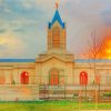 Fort Collins Colorado Temple Sunset Paint By Numbers