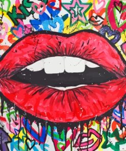 Graffiti Lips Paint By Numbers