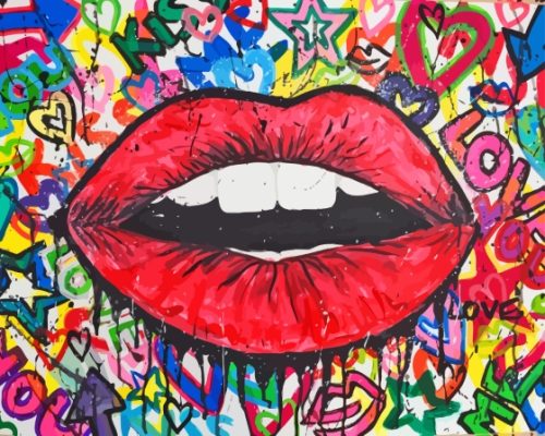 Graffiti Lips Paint By Numbers