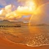 Hanalei Bay Hawaii Sunset And Rainbow Paint By Numbers