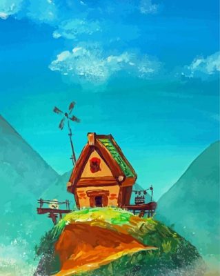 House On A Hill Paint By Numbers