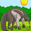 Illustration Giant Anteater Paint By Numbers