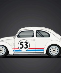 Illustration Herbie Car Paint By Numbers