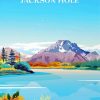 Jackson Hole Lake Wyoming Poster Paint By Numbers