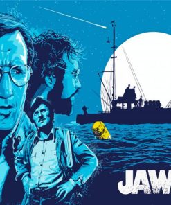 Jaws Movie Illustration Paint By Numbers