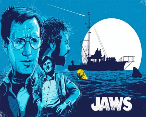 Jaws Movie Illustration Paint By Numbers