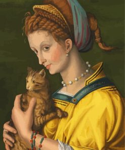 Lady And Cat Paint By Numbers