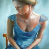 Lady In Blue Dress Paint By Numbers