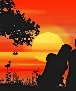 Love Silhouette Paint By Numbers