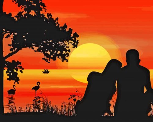 Love Silhouette Paint By Numbers