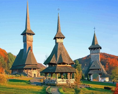 Maramures Buildings Paint By Numbers