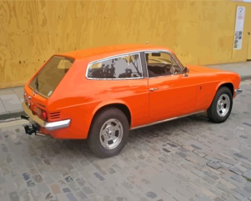 Orange Reliant Scimitar Car Paint By Numbers