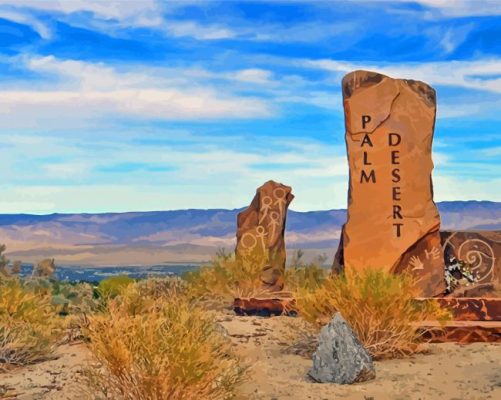 Palm Desert Rock Paint By Numbers