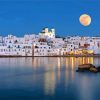 Paros Full Moon View Paint By Numbers