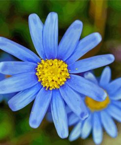 Pastel Blue Flower Paint By Numbers