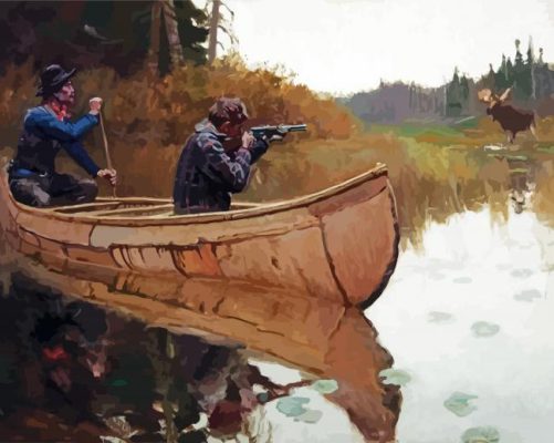 Philip R Goodwin Moose Hunters Paint By Numbers