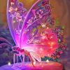 Pink Floral Fantasy Butterfly Paint By Numbers