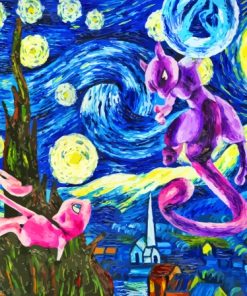 Pokemon Starry Night Paint By Numbers