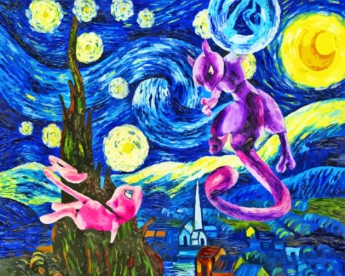 Pokemon Starry Night Paint By Numbers