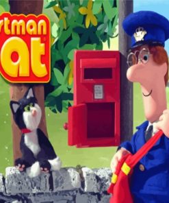 Postman Pat Cartoon Paint By Numbers