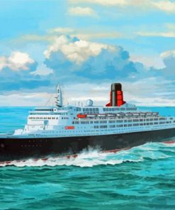 QE2 Ocean Liner Art Paint By Numbers